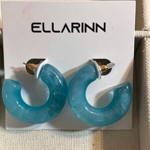 Ellarinn Blue Hoop Earrings